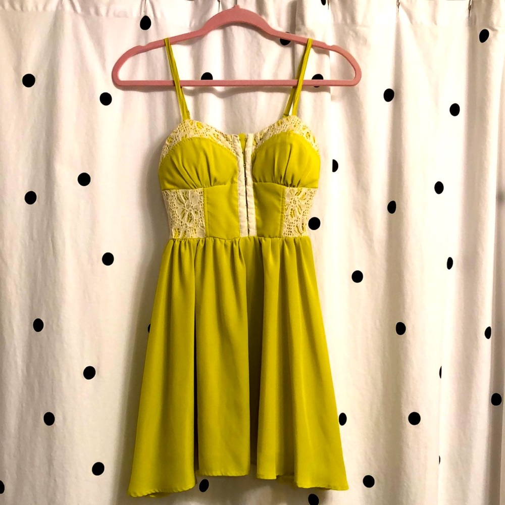 Lime Green Mini Dress